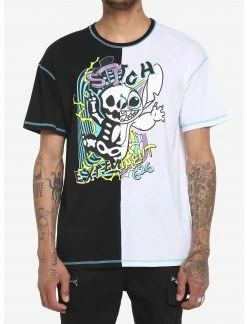 OURUNVRS Our Universe Disney Lilo & Stitch Trippy Split Stitch T-Shirt