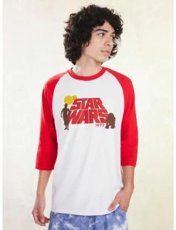 OURUNVRS Our Universe Star Wars Logo Droids Raglan T-Shirt