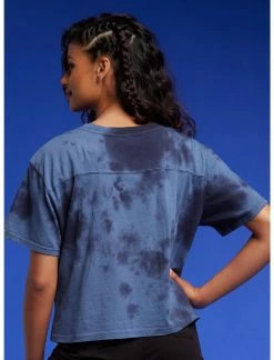 HUNIVERS Her Universe Marvel Thor: Love And Thunder New Asgard Blue Wash Crop T-Shirt -HER SHOP unnamed file 383