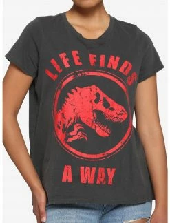 HUNIVERS Her Universe Jurassic World Life Finds A Way Boyfriend Fit T-Shirt