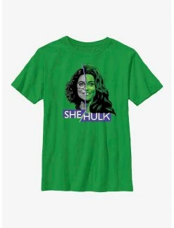 HER Marvel She-Hulk Face Split Youth T-Shirt