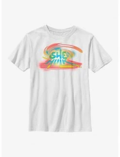 HER Marvel She-Hulk Spray Paint Logo Youth T-Shirt