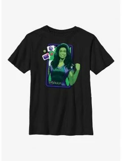 HER Marvel She-Hulk Phone Screen Youth T-Shirt