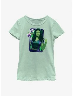 HER Marvel She-Hulk Phone Screen Youth Girls T-Shirt