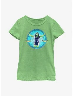 HER Marvel She-Hulk Superhuman Law Division Badge Youth Girls T-Shirt
