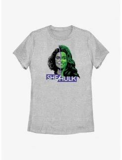 HER Marvel She-Hulk Face Split Womens T-Shirt