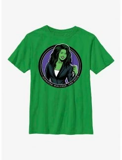 HER Marvel She-Hulk Jennifer Walters Circle Badge Youth T-Shirt