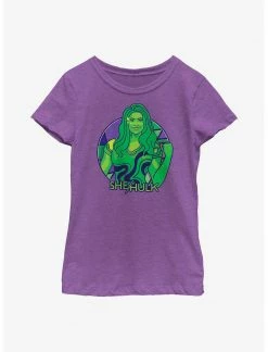 HER Marvel She-Hulk Color Block Circle Badge Youth Girls T-Shirt