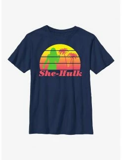 HER Marvel She-Hulk Retro Sunset Youth T-Shirt