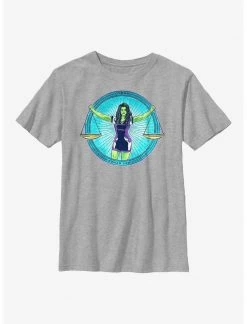 HER Marvel She-Hulk Superhuman Law Division Badge Youth T-Shirt