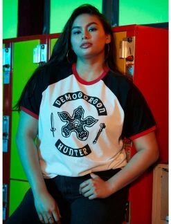 HUNIVERS Her Universe Stranger Things Demogorgon Hunter Raglan T-Shirt Plus Size