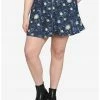 HUNIVERS Starry Night O-Ring Zipper Skirt Plus Size