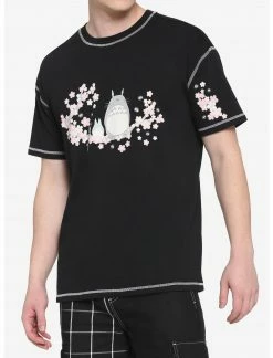 OURUNVRS Our Universe Studio Ghibli My Neighbor Totoro Cherry Blossom Contrast Stitch T-Shirt