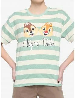 HUNIVERS Her Universe Disney Chip 'N' Dale Stripe Boxy T-Shirt