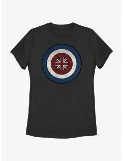 HER Marvel Captain Peggy Carter Shield Womens T-Shirt