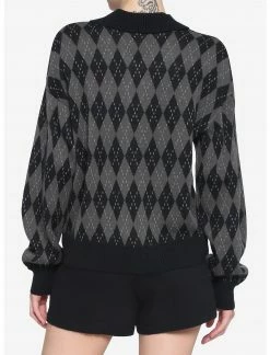 HUNIVERS Harry Potter Hogwarts Argyle Cardigan -HER SHOP unnamed file 603