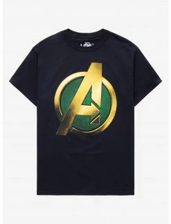 OURUNVRS Marvel Loki Avengers Logo T-Shirt