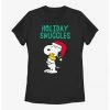 HER Peanuts Snoopy And Woodstock Holiday Snuggles Womens T-Shirt
