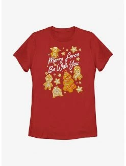 HER Star Wars Merry Force Be With You Cookies Womens T-Shirt