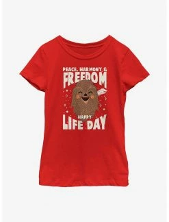 HER Star Wars Chewie Happy Life Day Youth Girls T-Shirt