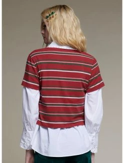 HUNIVERS Her Universe Disney Holiday Winnie The Pooh Festive Lights Stripe Baby T-Shirt -HER SHOP unnamed file 70