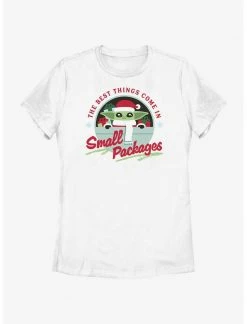 HER Star Wars The Mandalorian Santa Grogu Small Packages Womens T-Shirt