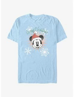 HER Disney Mickey Mouse Snowflakes Santa Mickey T-Shirt