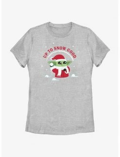 HER Star Wars The Mandalorian Santa Grogu Up To Snow Good Womens T-Shirt