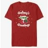 HER Star Wars The Mandalorian Santa Grogu Galaxy's Greetings T-Shirt