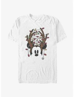 HER Disney Mickey Mouse Christmas Light Antlers T-Shirt