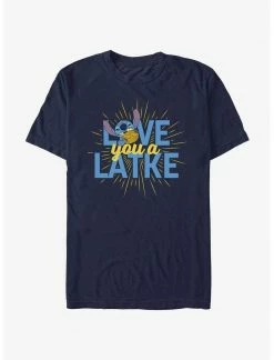 HER Disney Lilo & Stitch Hanukkah Love You A Latke T-Shirt