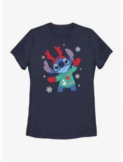 HER Disney Lilo & Stitch Reindeer Stitch Womens T-Shirt