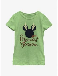 HER Disney Mickey Mouse Merriest Season Youth Girls T-Shirt