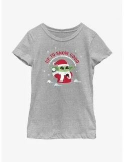 HER Star Wars The Mandalorian Santa Grogu Up To Snow Good Youth Girls T-Shirt