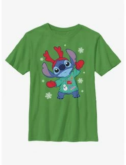 HER Disney Lilo & Stitch Reindeer Stitch Youth T-Shirt