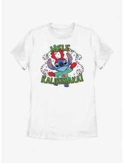 HER Disney Lilo & Stitch Mele Kalikimaka Merry Christmas In Hawaiian Womens T-Shirt