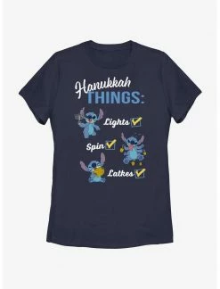 HER Disney Lilo & Stitch Hanukkah List Womens T-Shirt