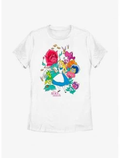 HER Disney Alice In Wonderland Floral Forest Womens T-Shirt