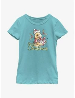HER Disney Winnie The Pooh Berry Christmas Youth Girls T-Shirt