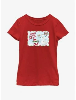 HER Star Wars The Mandalorian Merry Force Postcard Youth Girls T-Shirt