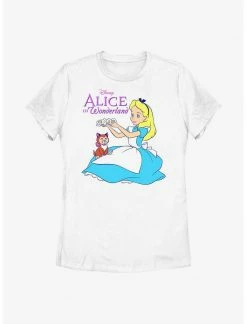 HER Disney Alice In Wonderland Dinah Flower Crown Womens T-Shirt