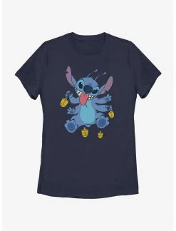 HER Disney Lilo & Stitch Hanukkah Spinning Dreidels Womens T-Shirt