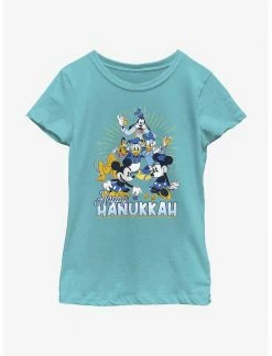 HER Disney Mickey Mouse Happy Hanukkah Friends Youth Girls T-Shirt