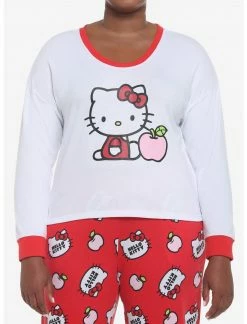 HUNIVERS Hello Kitty Apple Skimmer Long-Sleeve Pajama Top Plus Size