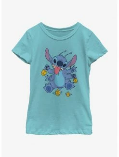 HER Disney Lilo & Stitch Hanukkah Spinning Dreidels Youth Girls T-Shirt