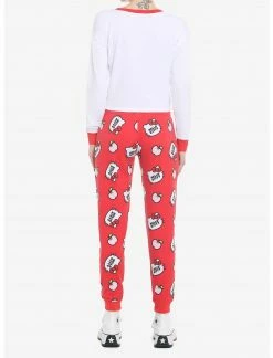 HUNIVERS Hello Kitty Apple Skimmer Long-Sleeve Pajama Top -HER SHOP unnamed file 89