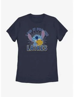 HER Disney Lilo & Stitch Did It For Hanukkah Latkes Womens T-Shirt