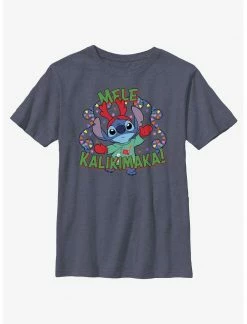 HER Disney Lilo & Stitch Mele Kalikimaka Merry Christmas In Hawaiian Youth T-Shirt
