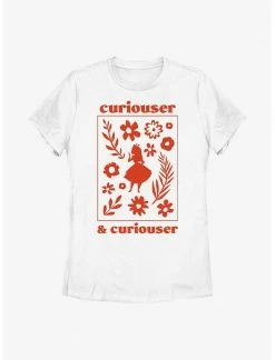 HER Disney Alice In Wonderland Curiouser And Curiouser Womens T-Shirt