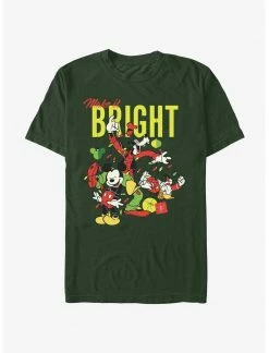 HER Disney Mickey Mouse Bright Christmas Mickey, Goofy, And Donald T-Shirt